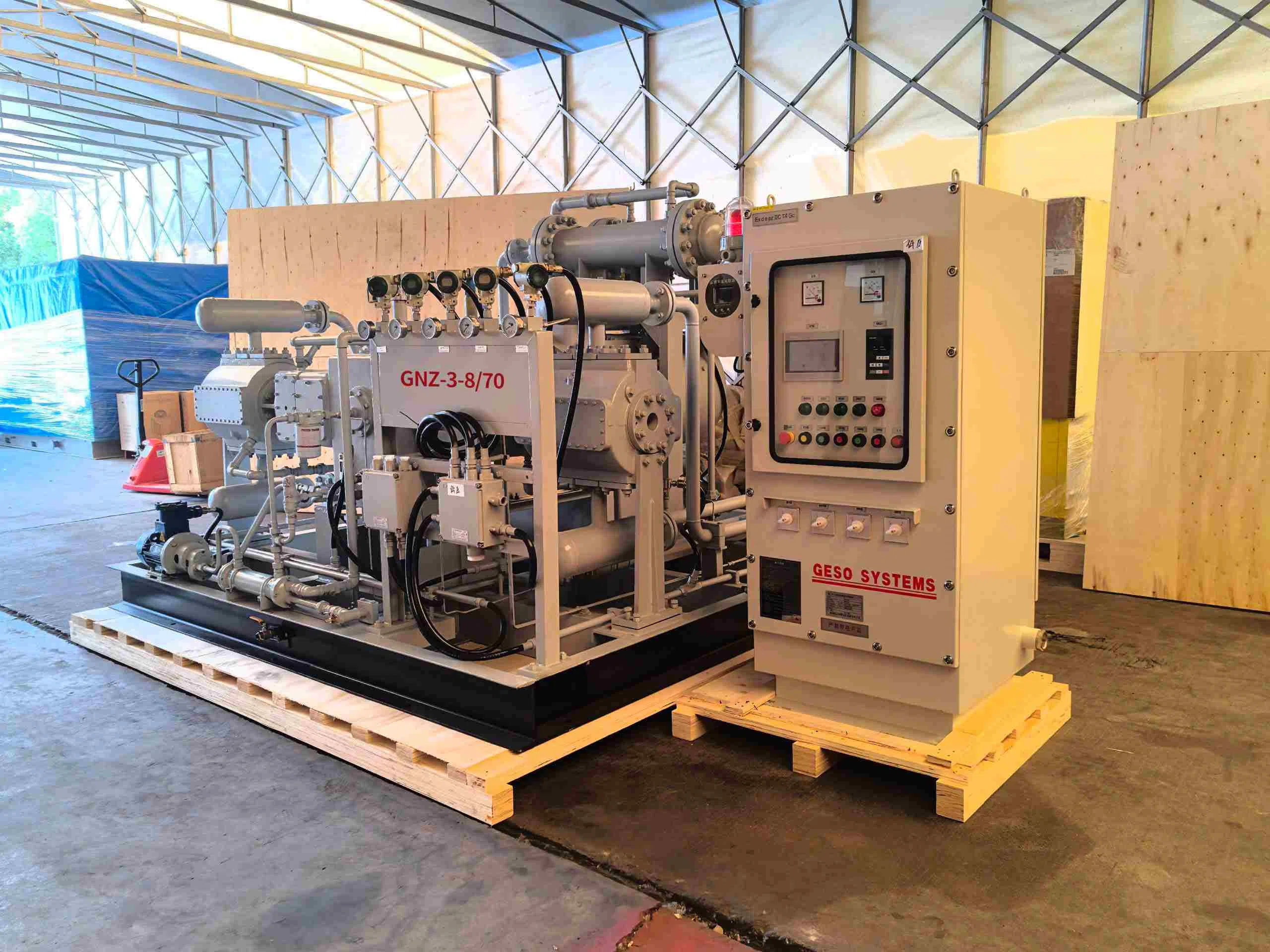 GNZ-3-8/70 Nitrogen Booster Compressor အိန္ဒိယရှိ ကမ်းလွန်တူးဖော်ရေးစီမံကိန်းအတွက် ပေးပို့ခဲ့သည်